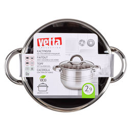 Кастрюля VETTA Фултон 20*11,5 см 2,9 л со стекл. кр. арт. 822-113