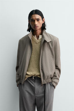 LIMITED EDITION RELAXED FIT HOUNDSTOOTH JACKET - Zara фото 2