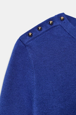 JERSEY B?SICO PUNTO MANGA CORTA / Azul - Zara фото 9