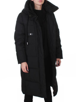 8818 BLACK Пальто зимнее женское (200 гр. холлофайбер)
