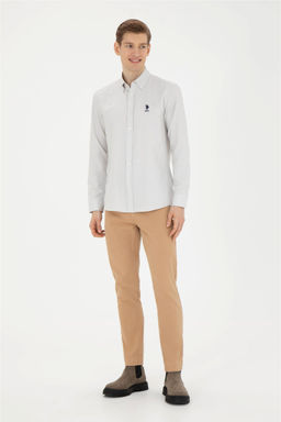 U. S. Polo Assn / Мужская базовая рубашка с длинным рукавом Stone - U.s. polo assn фото 4