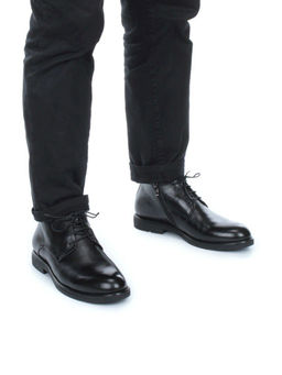 01-H9057 -B7-SW3 BLACK Ботинки демисезонные мужские (натуральная кожа) - Фабричный китай фото 2