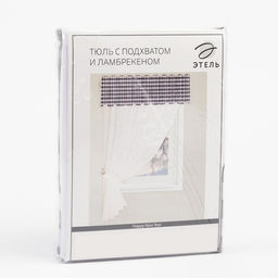 Тюль с подхватом и ламбрекеном Happy New Year  250х200см, 100% п/э, вуаль - Этель фото 7