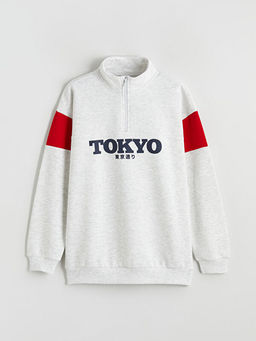 Tokyo Bask?l? Erkek ?ocuk Kal?n Sweatshirt