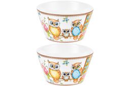 Набор 2 салатников 600 мл 13*13*7,5 см Совушки NEW BONE CHINA - Elan gallery фото 4
