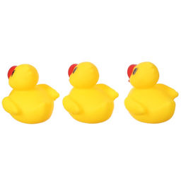 Резиновые игрушки для ванны Крошка Я «Уточки», 6.5 см, с пищалкой, в наборе 3 шт.