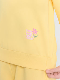 Комплект для девочек желтый: свитшот и брюки - Mark formelle фото 7