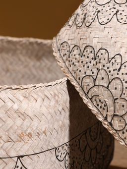 Корзинка плетёная «Бонтанг», 30×30×18.5 см, бамбук, светлая