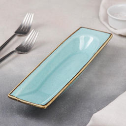 Блюдо керамическое сервировочное «Аквамарин», 26×7,5×3,5 см