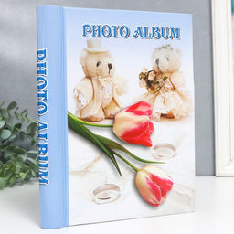 Фотоальбом магнитный на 20 листов Цветы, МИКС