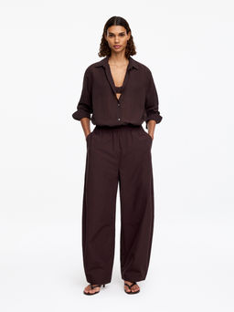 Pantalones de algod?n con pernera de barril - H&m фото 5