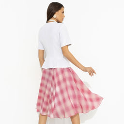 Костюм с юбкой комбинированный, Больше чем стиль (2 в 1, воздушно-розовый) - Charutti фото 5