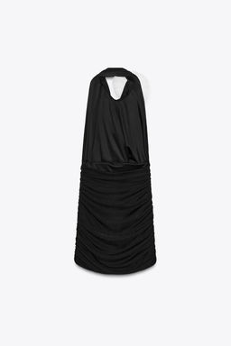 HALTER NECK SHORT DRESS WITH APPLIQU_ FLOWER - Zara фото 6