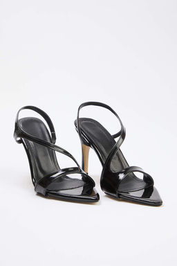 Siyah Rugan 8,5 cm Kad?n Klasik Topuklu Ayakkab? TAKSS26TO00001