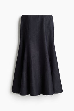 Falda denim con vuelo