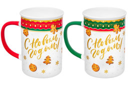 Набор 2 кружек 360 мл 11,5*7,5*11,5 см Новогодняя Елка, фарфор - Elan gallery фото 6
