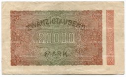 Банкнота 20000 марок 1923 года Германия