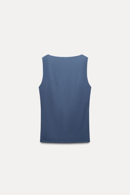 POLYAMIDE TOP WITH WIDE STRAPS - Zara фото 7
