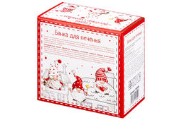 Банка д/печенья 14,8*14,8*11,5 см 760 мл Весёлые гномики с деревянной крышкой - Elan gallery фото 24