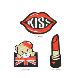 Набор термоаппликаций арт.TBY.V11 Kiss уп.3шт