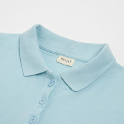 Футболка поло женская MINAKU: Basic line, голубая, размер 50