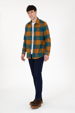 Мужская рубашка светло-коричневого цвета с длинным рукавом Неожиданная скидка в корзине - U.s. polo assn фото 4