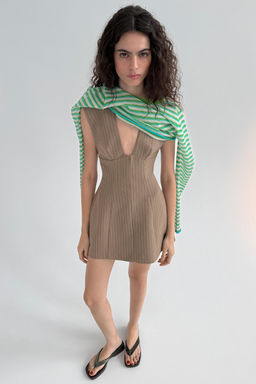 STRIPED SHORT DRESS - Zara фото 5