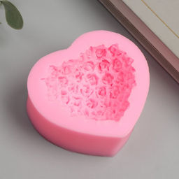 Молд силикононовый «Сердце из роз» 3 х 7,3 х 6,7 см
