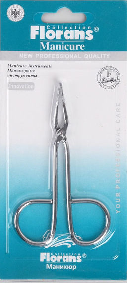 Florans Пинцет-ножницы для бровей F-36 прямой (блистер)