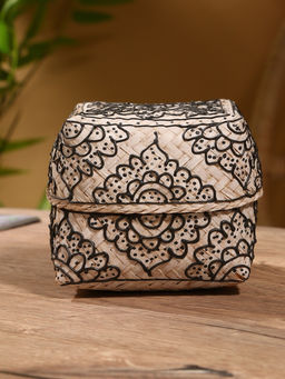 Корзинка плетёная «Бонтанг», 12×12×10 см, бамбук, светлая