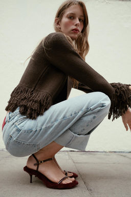 FAUX FUR SOLE HEELED SANDALS - Zara фото 2