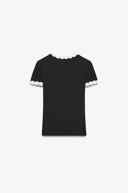 FLOWER DETAIL T-SHIRT - Zara фото 5