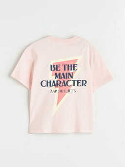 Bisiklet Yaka Bask?l? Erkek ?ocuk Ti??rt