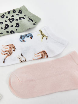 Desenli Kad?n Patik ?orap 5li