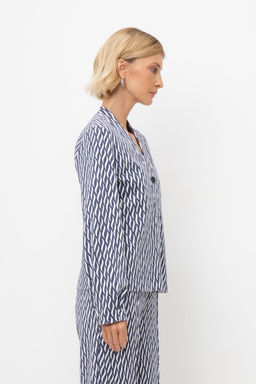 ЕВТ 3284/синие мини косы жакет жен