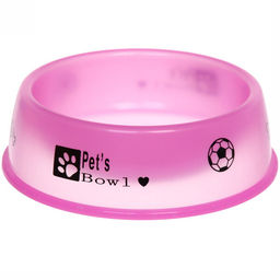 Цена за 3 шт. Миска пластиковая "Мр. Декстер", цвет розовый, 18*5см /450мл