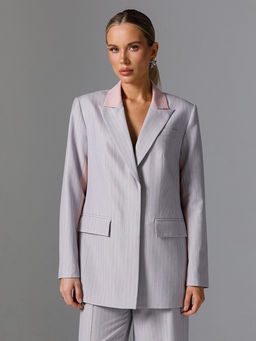 Жакет комбинированный в полоску