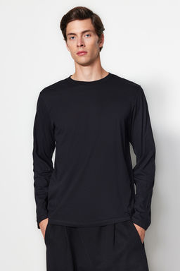 Siyah-Lacivert-Antrasit Regular/Normal Kesim 3lu Paket Basic %100 Pamuk T-Shirt TMNAW21TS0197