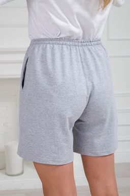 Шорты женские из футера Таиланд серый меланж макси - Амадэль фото 5