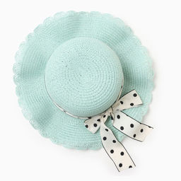 Шляпа для девочки «Леди» MINAKU, голубая, размер 52