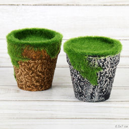 Кашпо со мхом декоративное 7х7 см / 16029 /уп 378/ - ГалеонТрейд фото 9