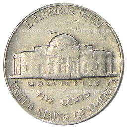 Монета 5 центов 1970 года S США