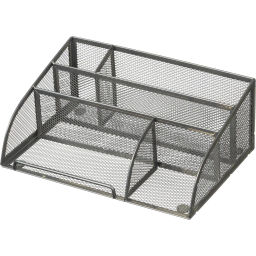Подставка-органайзер д/канц.мелочей Комус 5отд мет сетка 255х180х105мм сере  фото 2