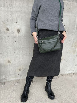 Женская кожаная сумка через плечо 3011 Грин - Sergio valentini фото 6