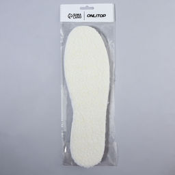Стельки для обуви, утёпленные, двухслойные, универсальные, р-р RU до 46 (р-р Пр-ля до 46), 29 см, пара, белые - Onlitop фото 5