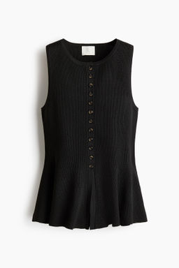 Chaleco en punto de canal? con peplum