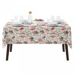 Скатерть 200х145см "Сардиния", длина стола до 160см, на 6-8 персон, рогожка, хлопок "Премиум" 186г/м2, упаковка классическая 28х41см, "Домашняя мода" (Россия)