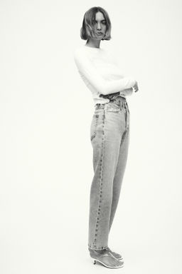 Straight High Waist Ankle Jeans - H&m фото 8