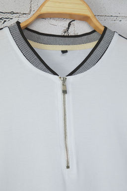 TRENDYOL MAN Beyaz Regular/Normal Kesim Biyeli Hakim Yaka Polo Yaka T-shirt TMNSS25PO00016 - Trendyolmilla фото 4