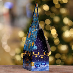 Цена за 5 шт. Подарочная коробка Ёлка Синий иней, 15,7 х 9,5 х 22,5 см - Simaland фото 4